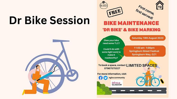 "Dr Bike" Bike Maintenance & Marking Session - Springburn Street Festival