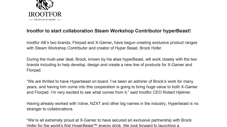 Irootfor to start collaboration Steam Workshop Contributor hyper Beast! 