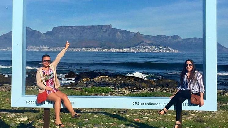 Charlotte Hall and Rosie Willan on their travels in South Africa