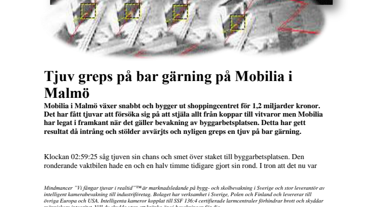 Tjuv greps på bar gärning på Mobilia i Malmö