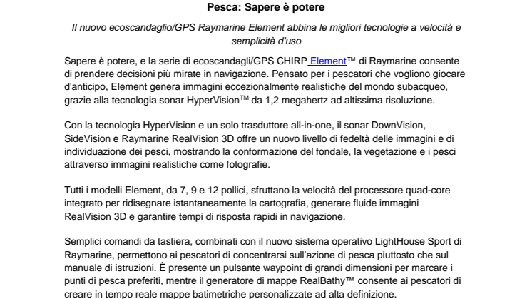 Pesca: Sapere è potere