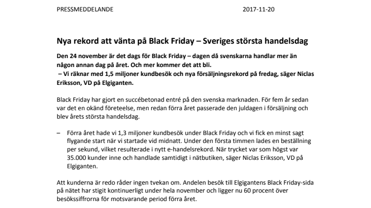 ​Nya rekord att vänta på Black Friday – Sveriges största handelsdag