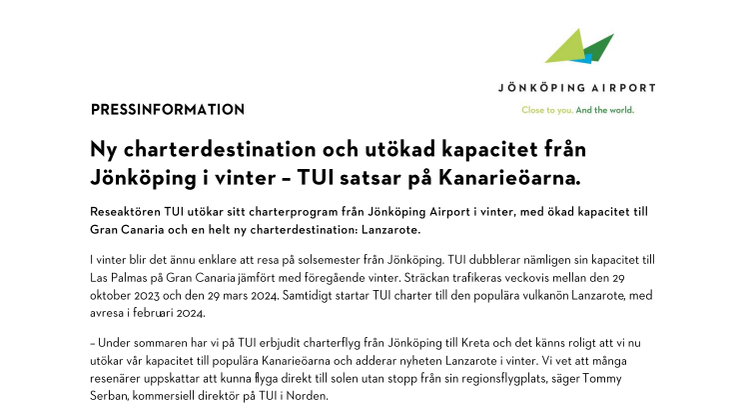 Ny charterdestination och utökad kapacitet från Jönköping i vinter – TUI satsar på Kanarieöarna.pdf
