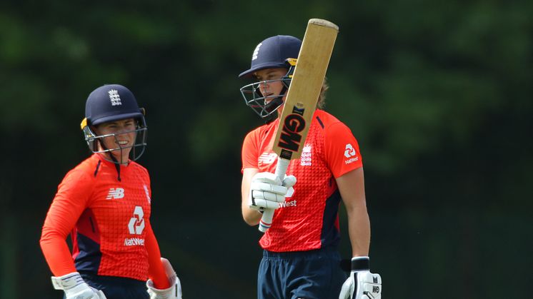 Jones celebrates her second IT20 half-century. Photo: Getty Images