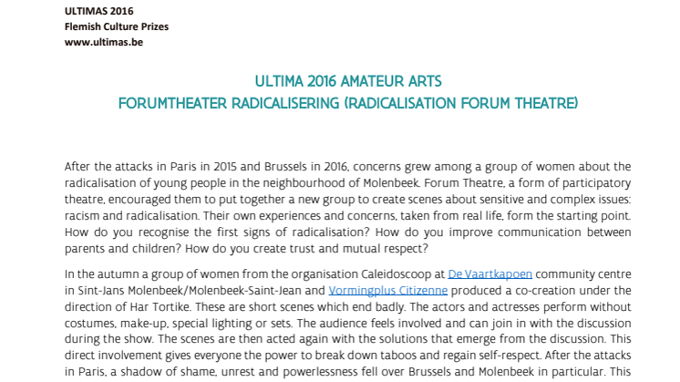 background Ultima 2016 Amateur Arts