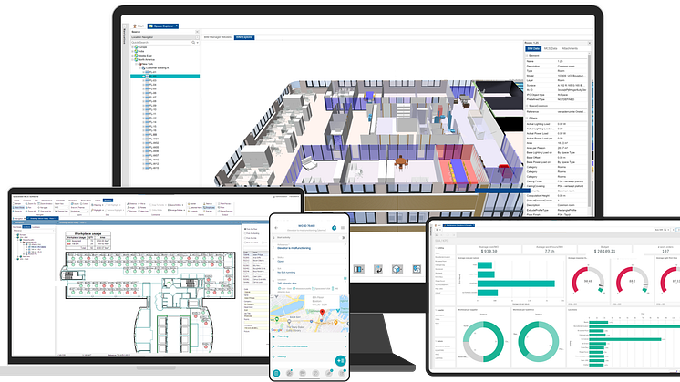 Mit der Integration der BIM-Plattform Allplan Bimplus in das CAFM-System MCS 20 bringen ALLPLAN und Spacewell die Vorteile von BIM in die CAFM-Werkstatt von Drees & Sommer ein. Copyright: Spacewell