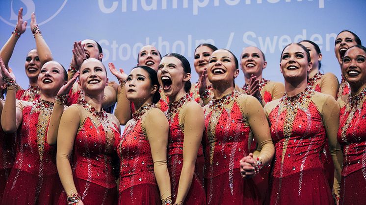 Svenska Team Surprise kom på en xxxplats i VM i synkroniserad konståkning 2018