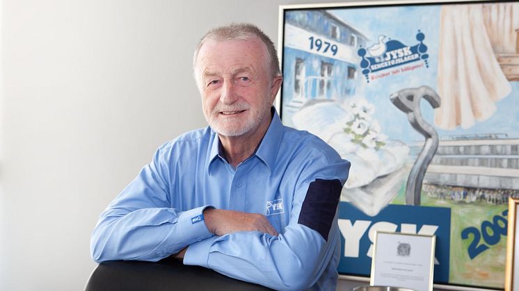 Lars Larsen fyller 70 år den 6 augusti. Foto: JYSK