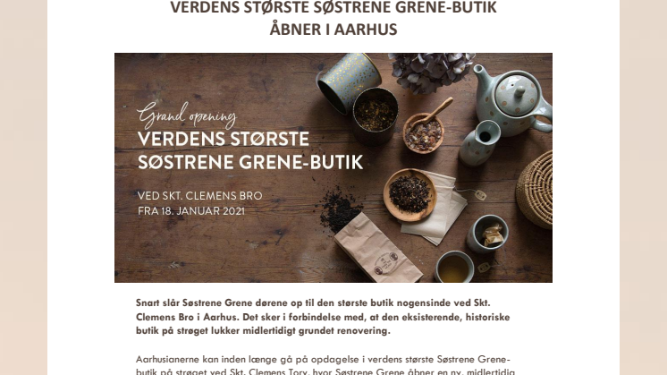 Verdens største Søstrene Grene-butik åbner i Aarhus