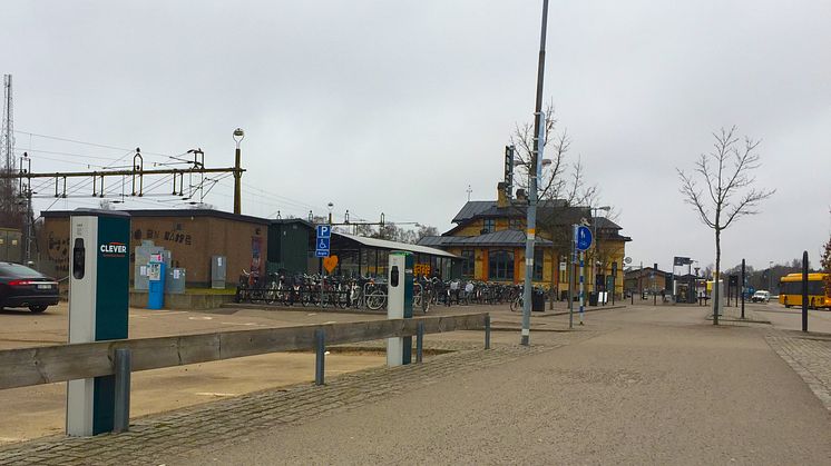 CLEVER laddstationer vid Ängelholms Centralstation