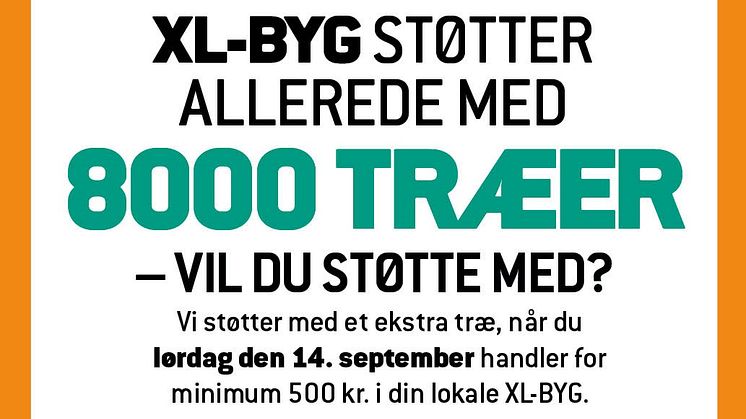 XL-BYG støtter Danmark Planter Træer.