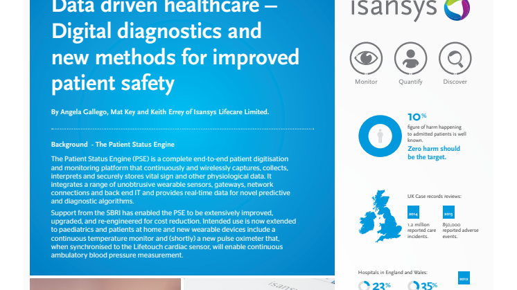 Data driven healthcare – Digital diagnostics and new methods for improved patient safety