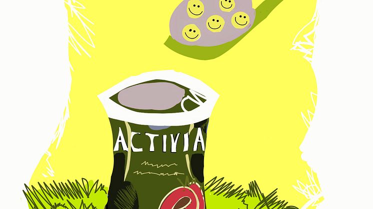 Glada bakterier i Activia