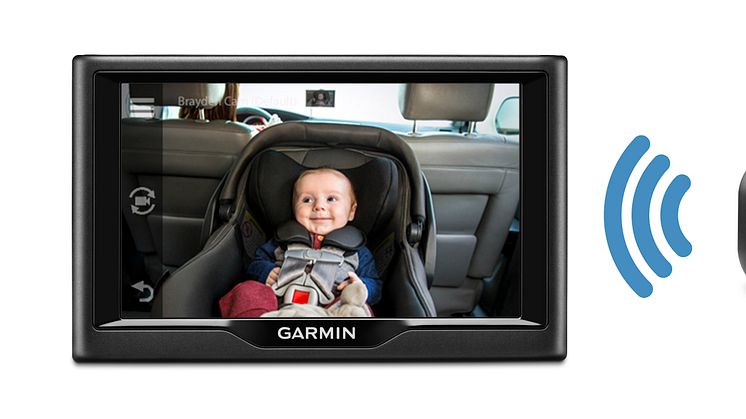 Garmin® babyCam™ för övervakning av barn i baksätet
