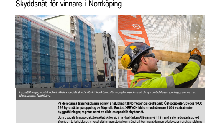 Kundcase: Skyddsnät för vinnare i Norrköping