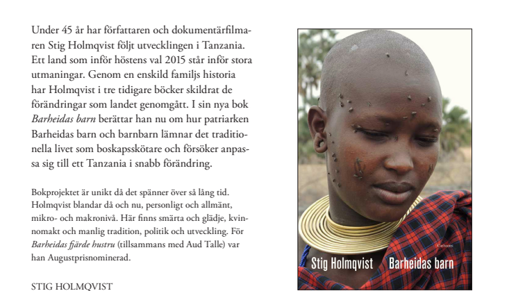 "Barheidas barn". Ny bok i unikt bokprojekt som skildrar Tanzanias utveckling 
