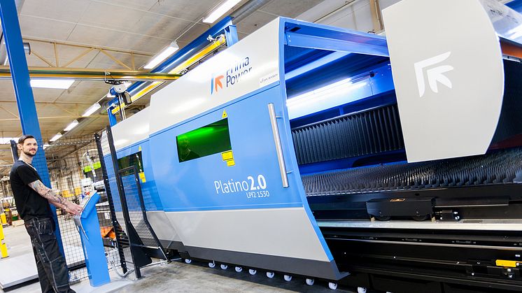 En helt ny avdelning har byggts upp med bland annat en nyinstallerad fiberlaser från Prima Power.