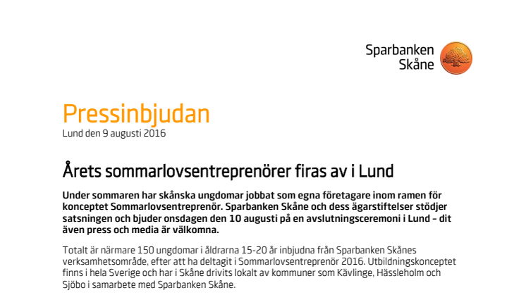 Årets sommarlovsentreprenörer firas av i Lund