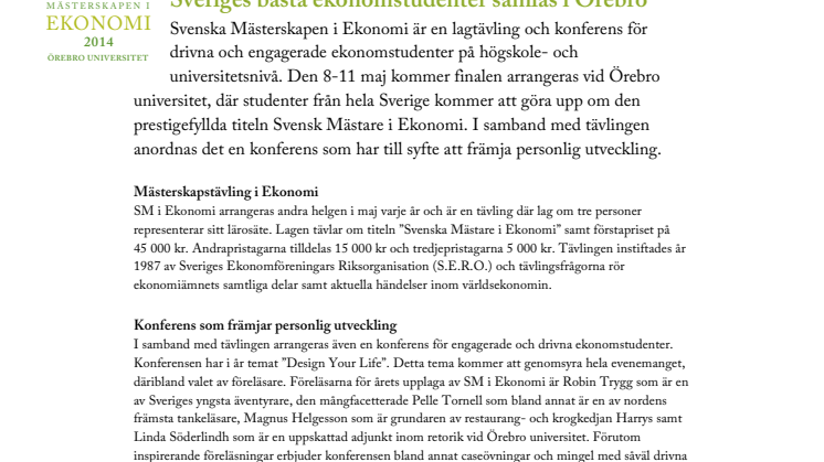 Sveriges bästa ekonomstudenter samlas i Örebro