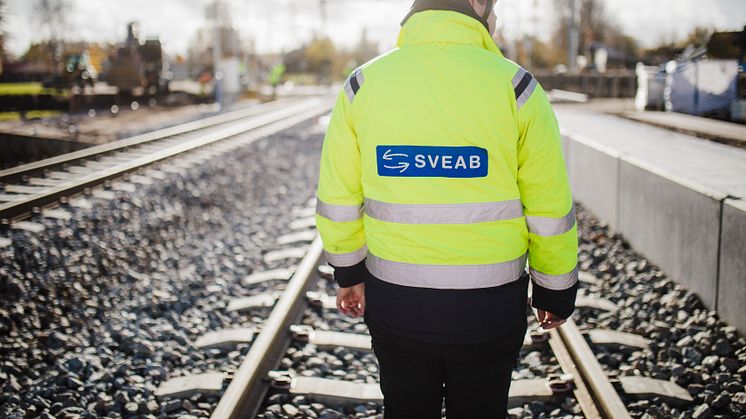 SVEAB Järnväg bygger spår i Eskilstuna Logistikpark