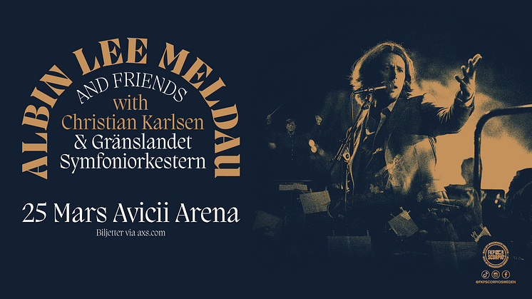KONSERT. Albin Lee Meldau tar med sig en symfoniorkester och vänner till Avicii Arena den 25 mars