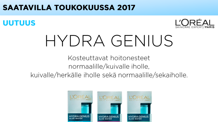 L'Oréal Paris Hydra Genius -hoitoneste