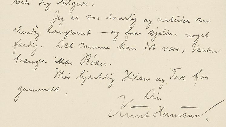 Gustav Vigelands brev er digitalisert av Nasjonalbiblioteket (Foto: Nasjonalbiblioteket)