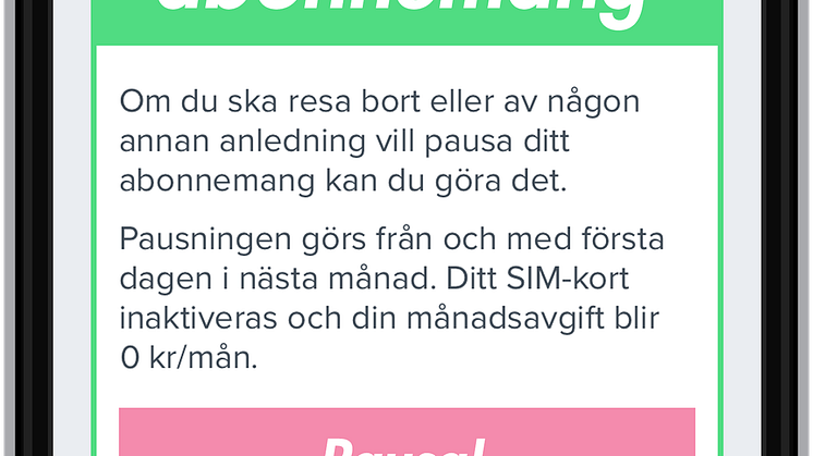 Resa eller flytta utomlands? Pausa ditt mobilabonnemang helt utan kostnad