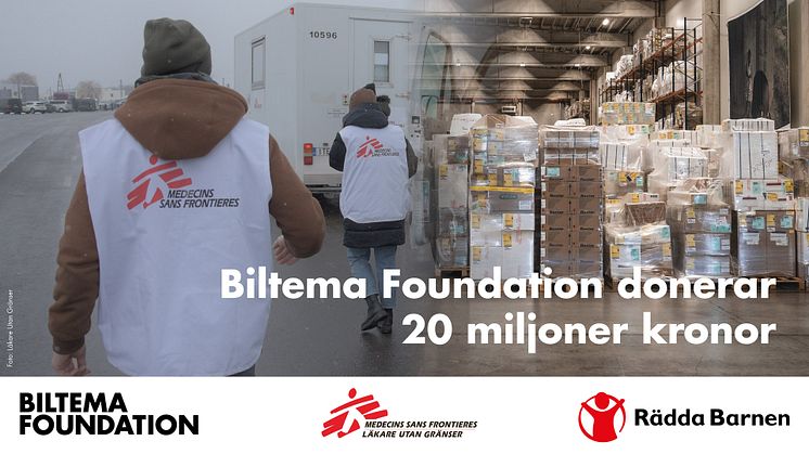 Biltema Foundation donerar 20 miljoner SEK till stöd för Ukraina