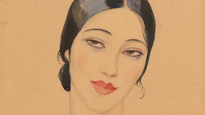 Gerda Wegener- “Orientale”. Sign. Gerda Wegener, Paris 1924. Blyant og akvarel på papir. Lysmål 43 × 38. Hammerslag- 160.000 DKK