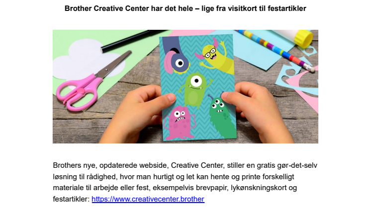 Brother Creative Center har det hele – lige fra visitkort til festartikler 