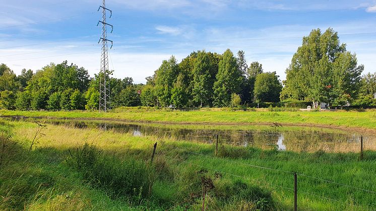 Ny dagvattendamm vid Strömsborg ger renare vatten i Svartån