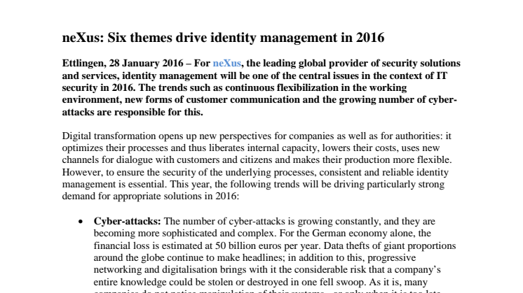 Six themes drive identity management in 2016
