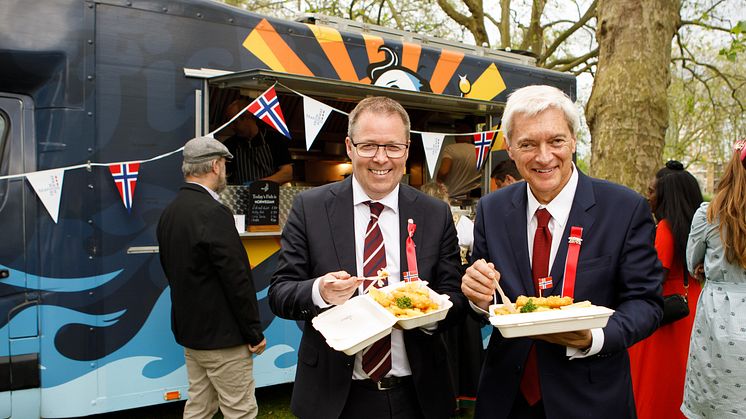 Norway Day 2023 - Norwegian Cod and Chips being enjoyed