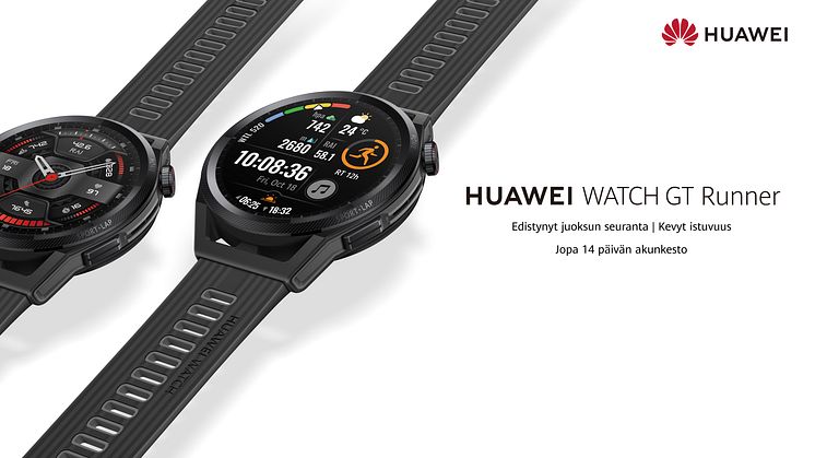  Juoksijan tarpeisiin kehitetty Huawei Watch GT Runner on nyt myynnissä Suomessa