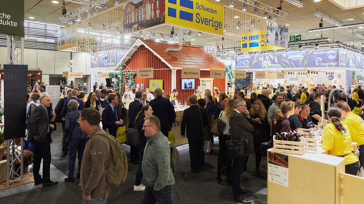 Sveriges monter på matmässan Internationale Grüne Woche i Berlin. Foto: Jordbruksverket