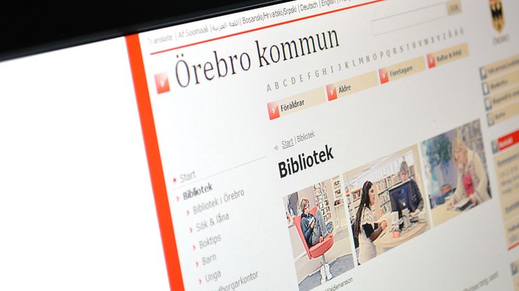 Örebro kommuns bibliotek förbättrar sina webbsidor och ökar användbarheten