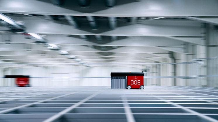 AutoStore robot holding the BIN 