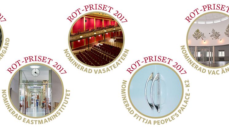 De fem nominerade till ROT-priset 2017