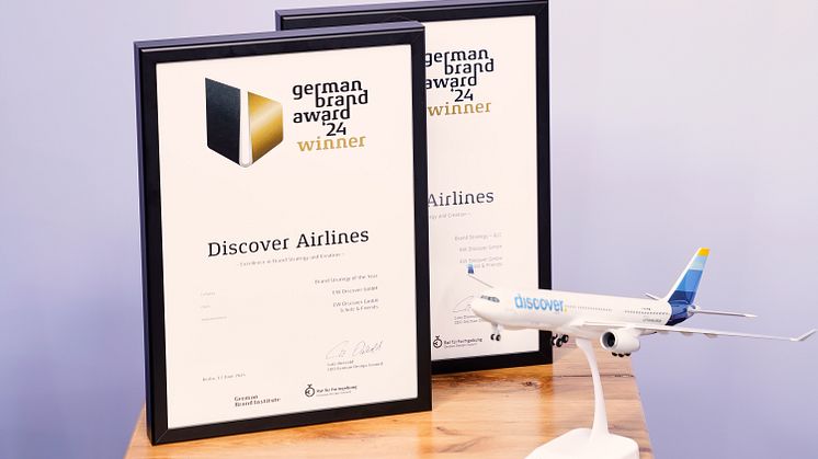 Discover Airlines gewinnt zwei Auszeichnungen beim German Brand Award 2024