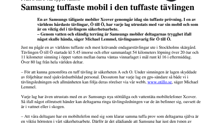 Samsung tuffaste mobil i den tuffaste tävlingen