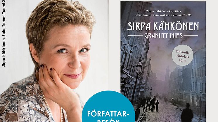 Författarporträtt Sirpa Kähkönen, foto: Tommi Tuomi 2014