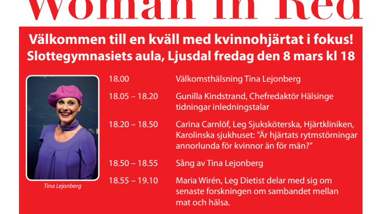 Woman in Red i Ljusdal – en kväll med kvinnohjärtat i fokus!