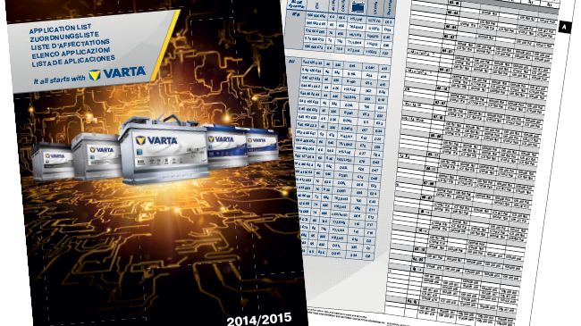 Ny VARTA® batteri-til-kjøretøy-liste