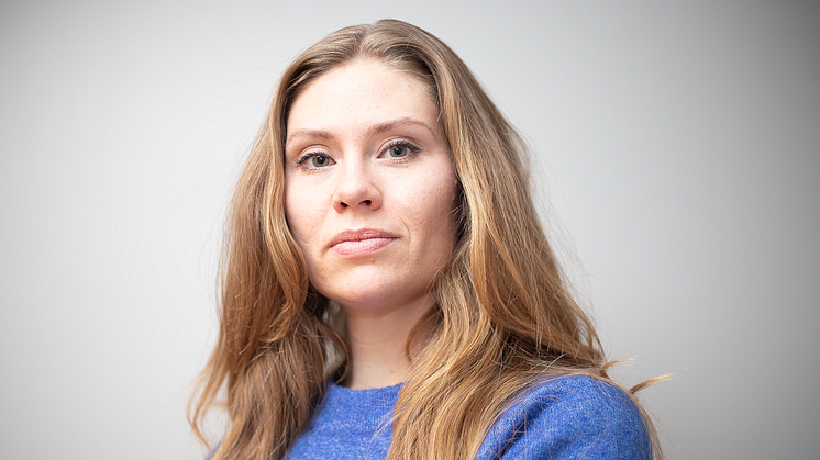 På bilden: Katarina Stensson, partiledare och toppkandidat till EU-valet för Piratpartiet. Foto: Theo Haglund