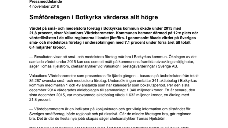 Värdebarometern 2015 Botkyrkas kommun