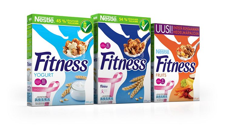 Nestlé FITNESS pääyhteistyökumppanina Roosa nauha -kampanjassa