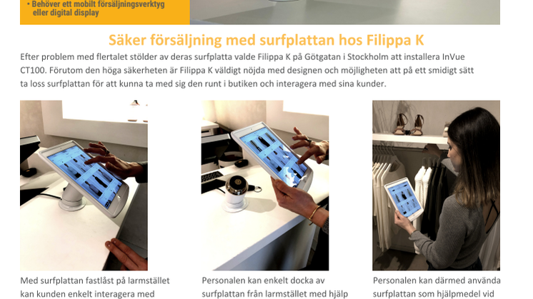 Säker integrering av försäljning med surfplatta hos Filippa K