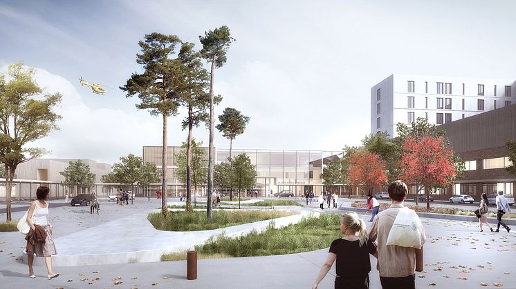 LINK, RATIO and BØLGEBLIKK have been chosen to design the New Drammen Hospital, Norway