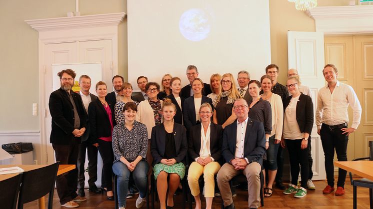 Kommunen med de företagare som under fredagen var på plats och undertecknade Klimatsamverkan Lund